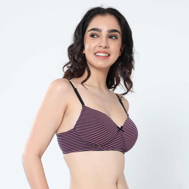 ENVIE Women's 100% Pure Cotton Non-Padded Moulded Bra – Saanvi Clothing  Private Limited