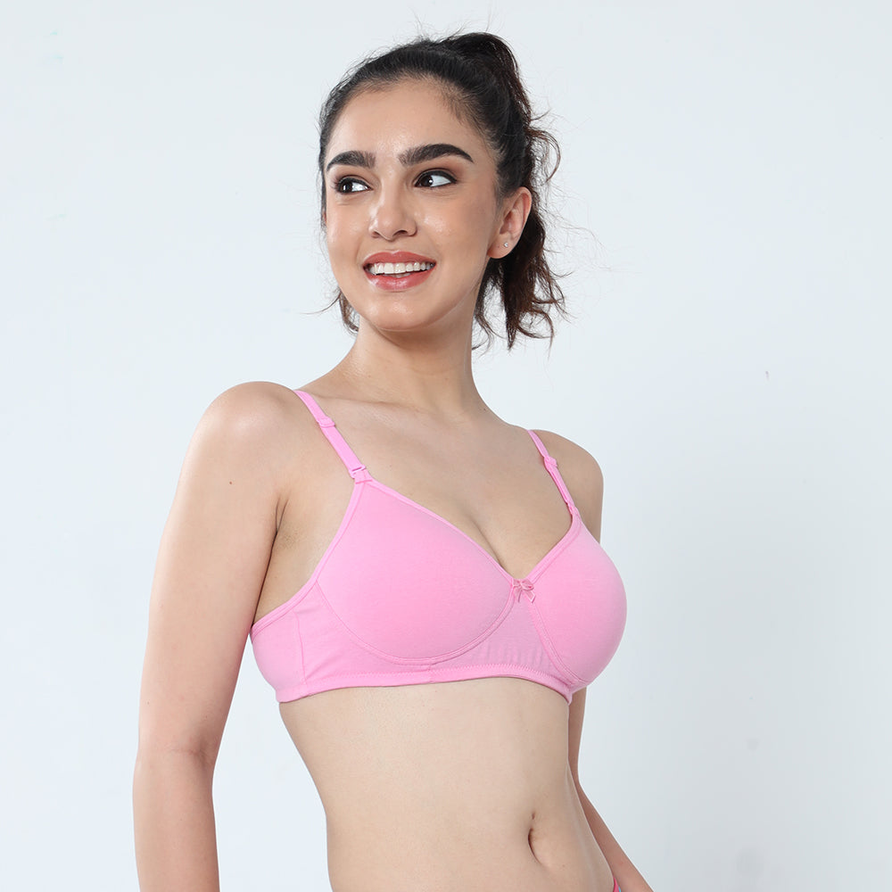 Cotton Padded Bra_Non-Wired Casual Use Padded T-Shirt Bra