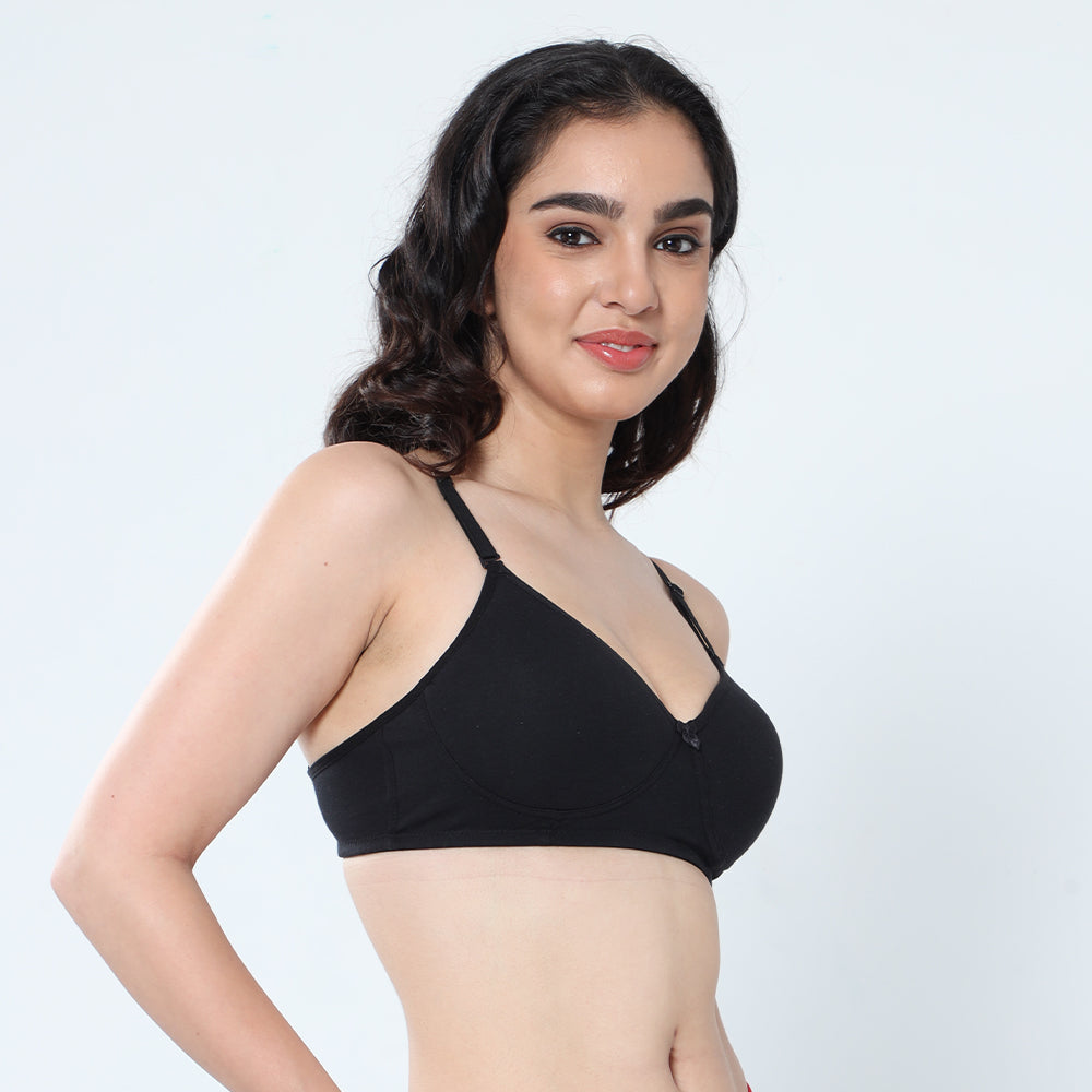 Cotton Padded Bra_Non-Wired Casual Use Padded T-Shirt Bra