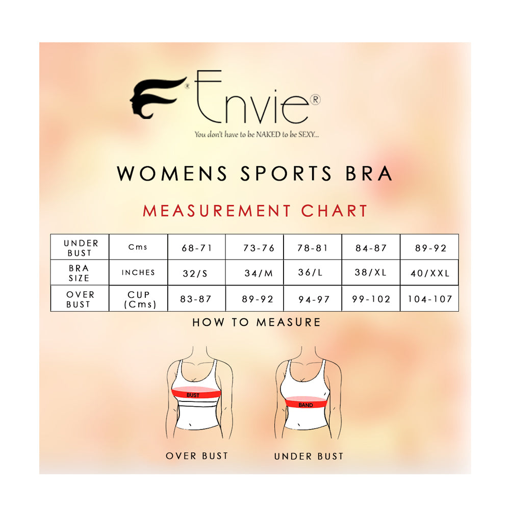 Buy ENVIE Women's Molded Cotton Sports Bra/Full Coverage, Non