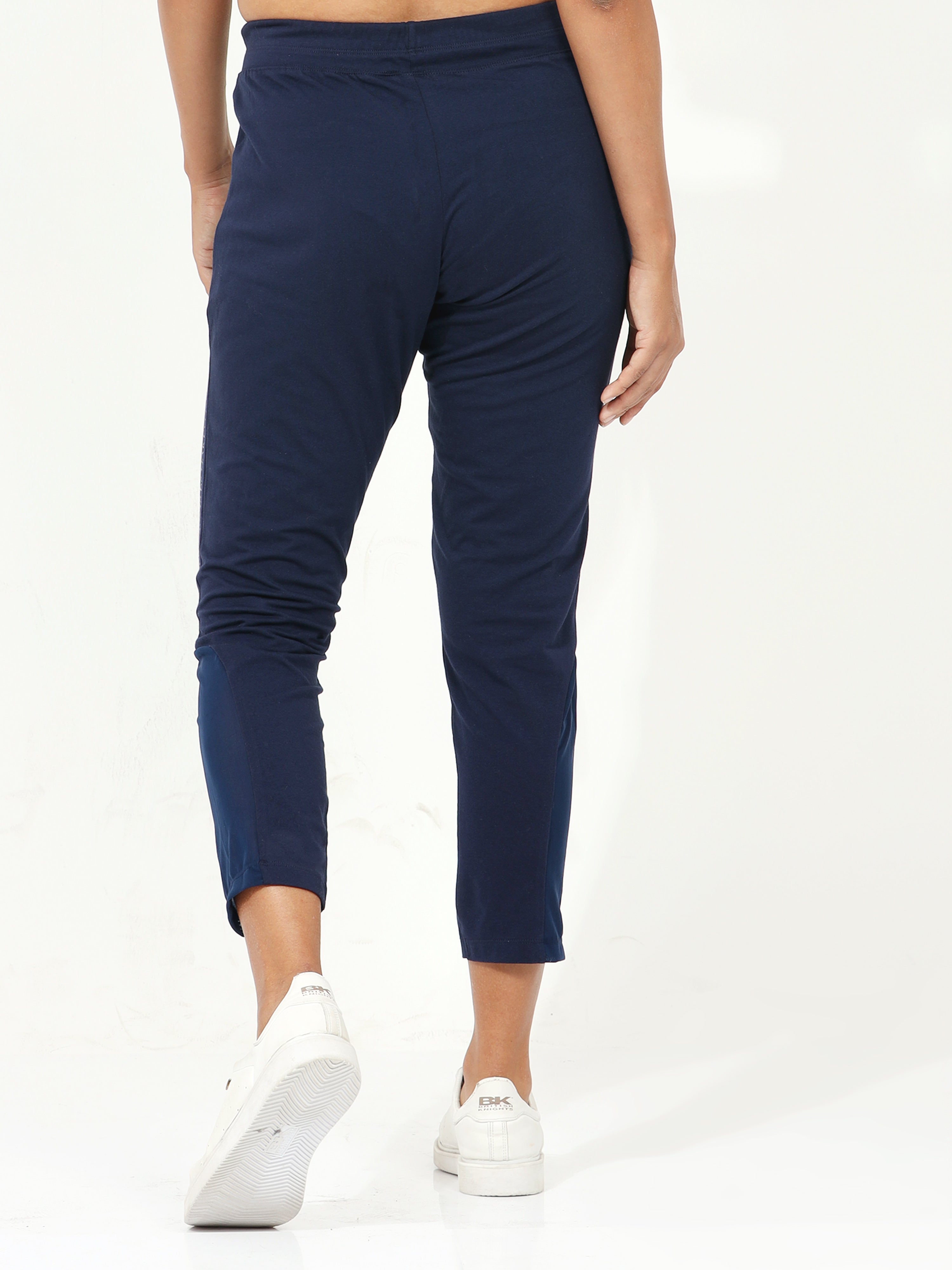 Women's Blue Track Pants High Rise | Ally Fashion